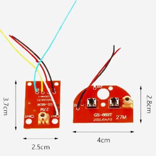 Control remoto de 2 canales, circuito PCB de 27MHz, transmisor y placa receptora