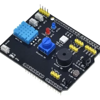 MODULO SHIELD ARDUINO UNO MULTIFUNCION DHT11-LM35 BUZZER / I2C - FOTOCELDA - LED RGB