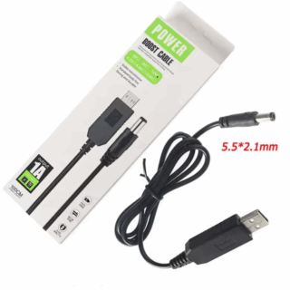 Cable de alimentación USB Boost Line DC 5V a 12V, convertidor de módulo USB Boost, 5,5x2,1mm