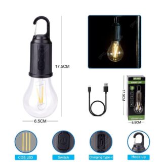 BOMBILLO 2W PARA CAMPING RECARGABLE hk-169