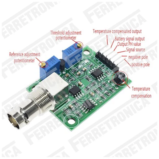 SENSOR PH ARDUINO ANALOGO 0~14 CON SONDA - Imagen 2