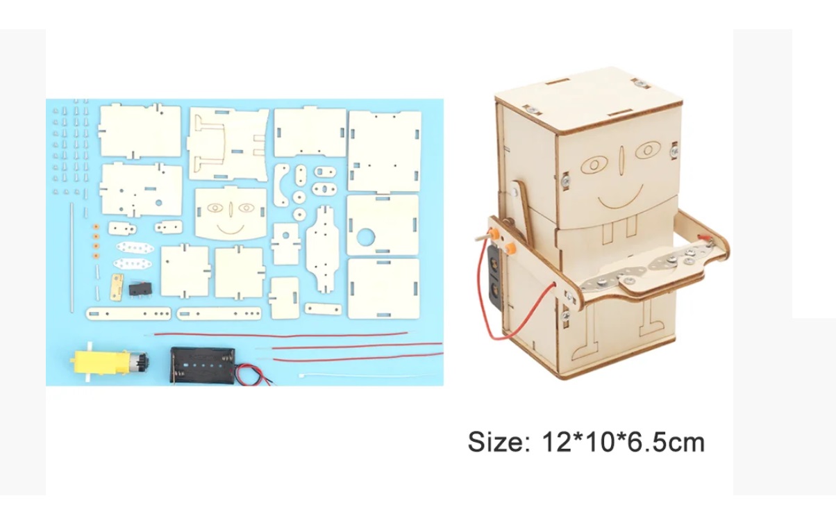 PROYECTO/KIT ROBOT TRAGADOR DE MONEDAS (PARA ARMAR)
